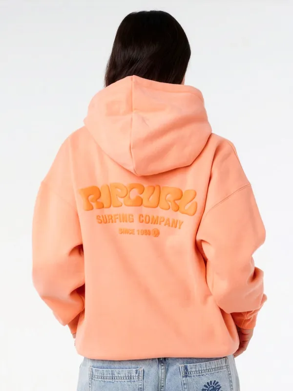 RIP CURL SURF PUFF HERITAGE HOODIE - PAPAYA made by Ripcurl