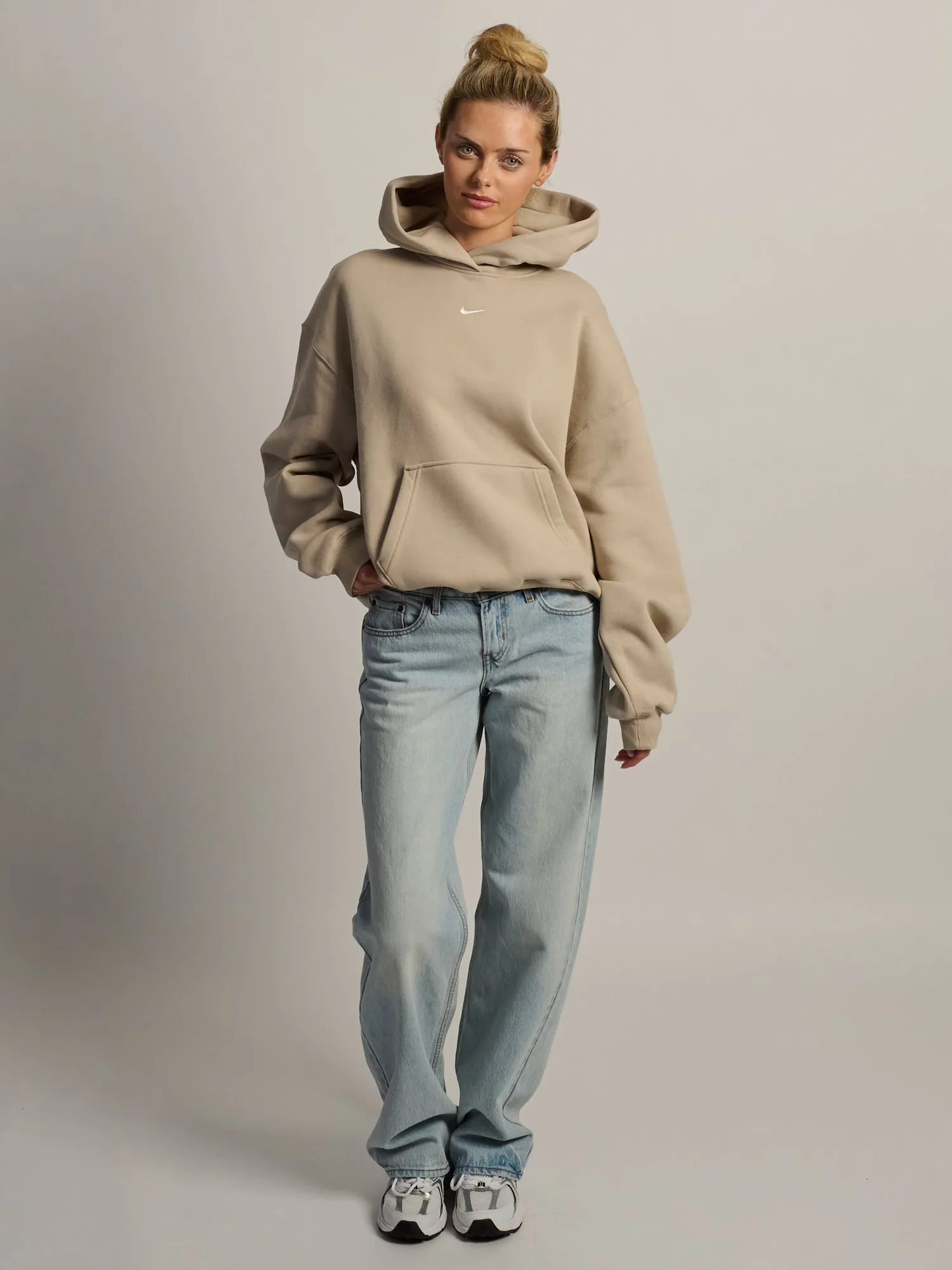 NIKE STUDIO FLEECE OVERSIZED PULL OVER HOODIE - CREAM sold by Boathouse product image thumbnail 2