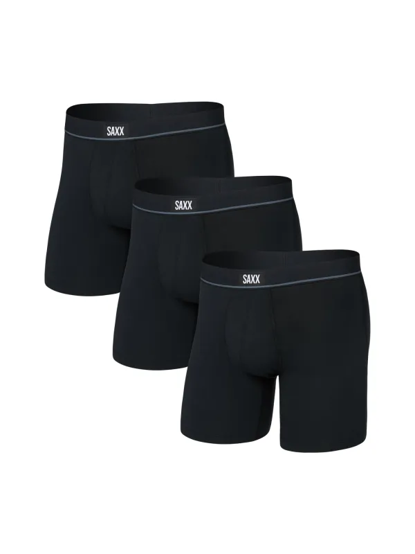 SAXX ESSENTIAL 3PK COTTON - BLACK made by SAXX