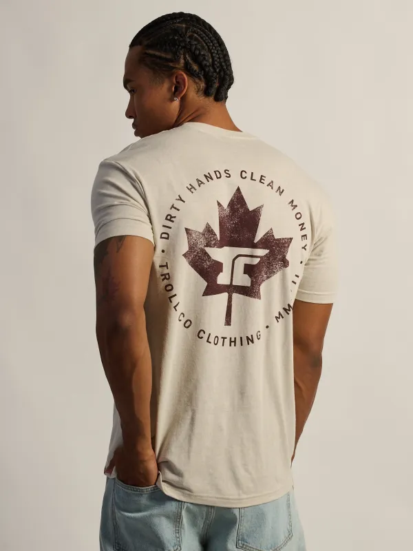 TROLL CO. DHCM ANVIL LEAF TEE - SAND made by Boathouse