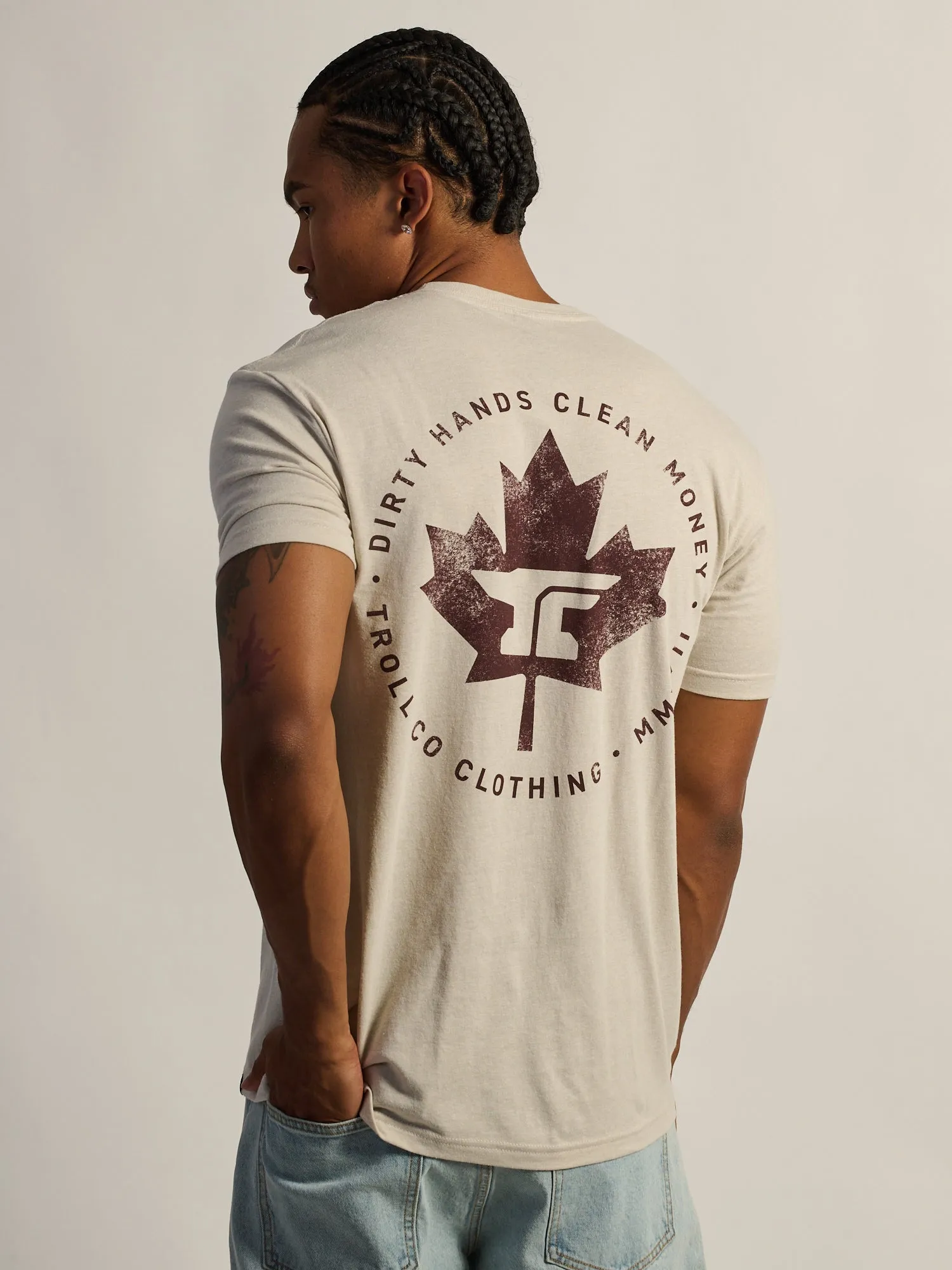 TROLL CO. DHCM ANVIL LEAF TEE - SAND sold by Boathouse