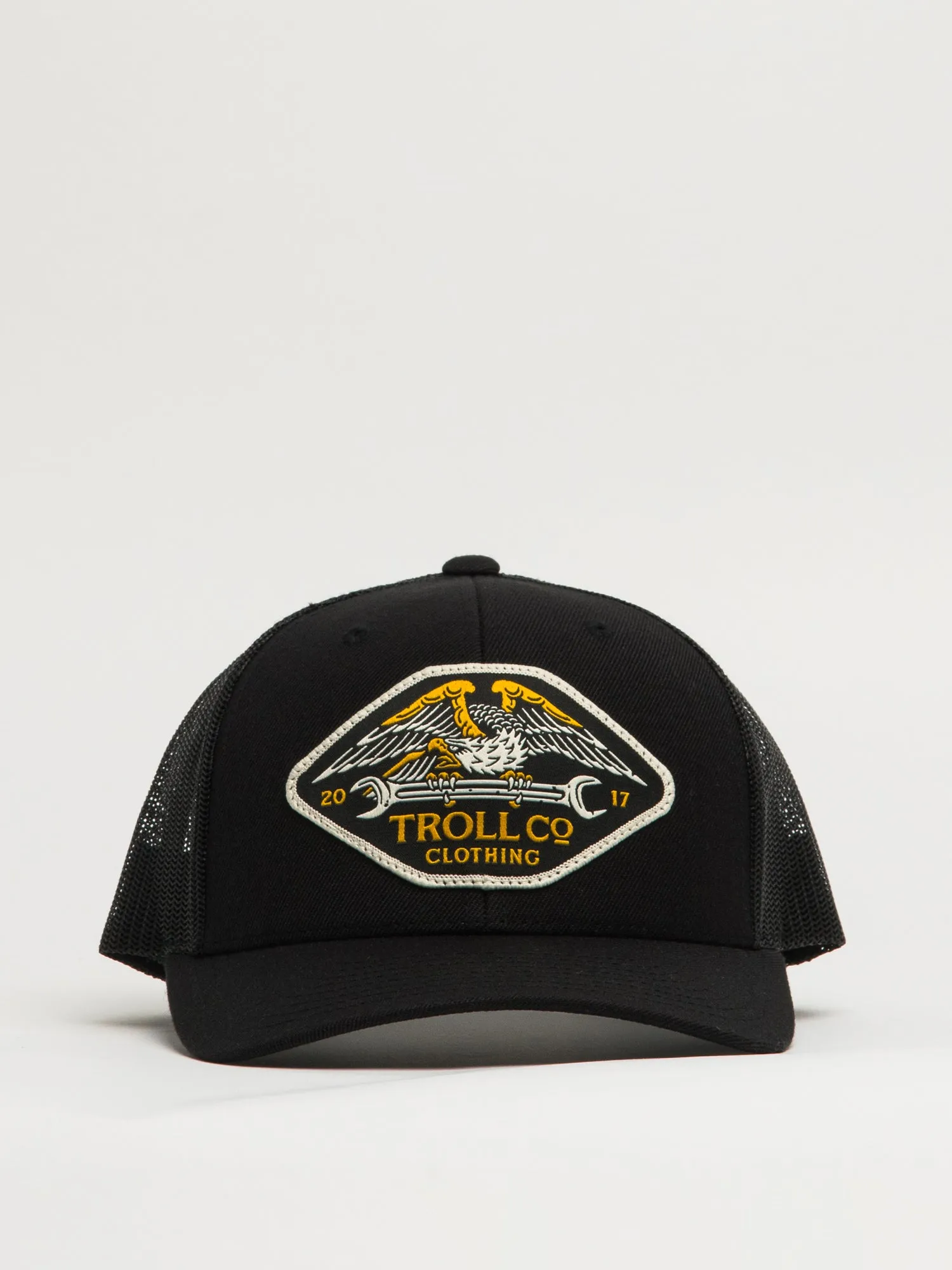 TROLL CO. DHCM WING SPANNER CURVED BRIM HAT - BLACK sold by Boathouse product image thumbnail 2