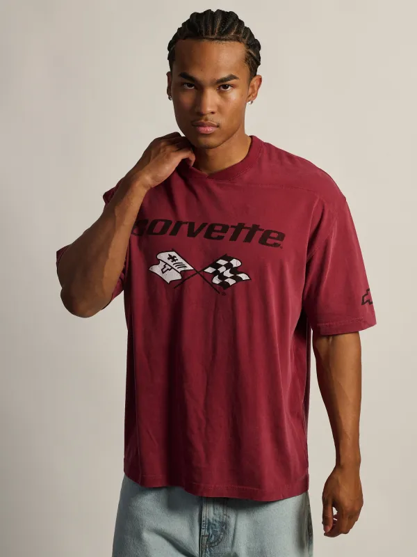 LICENSED CORVETTE FOOTBALL T-SHIRT made by Boathouse
