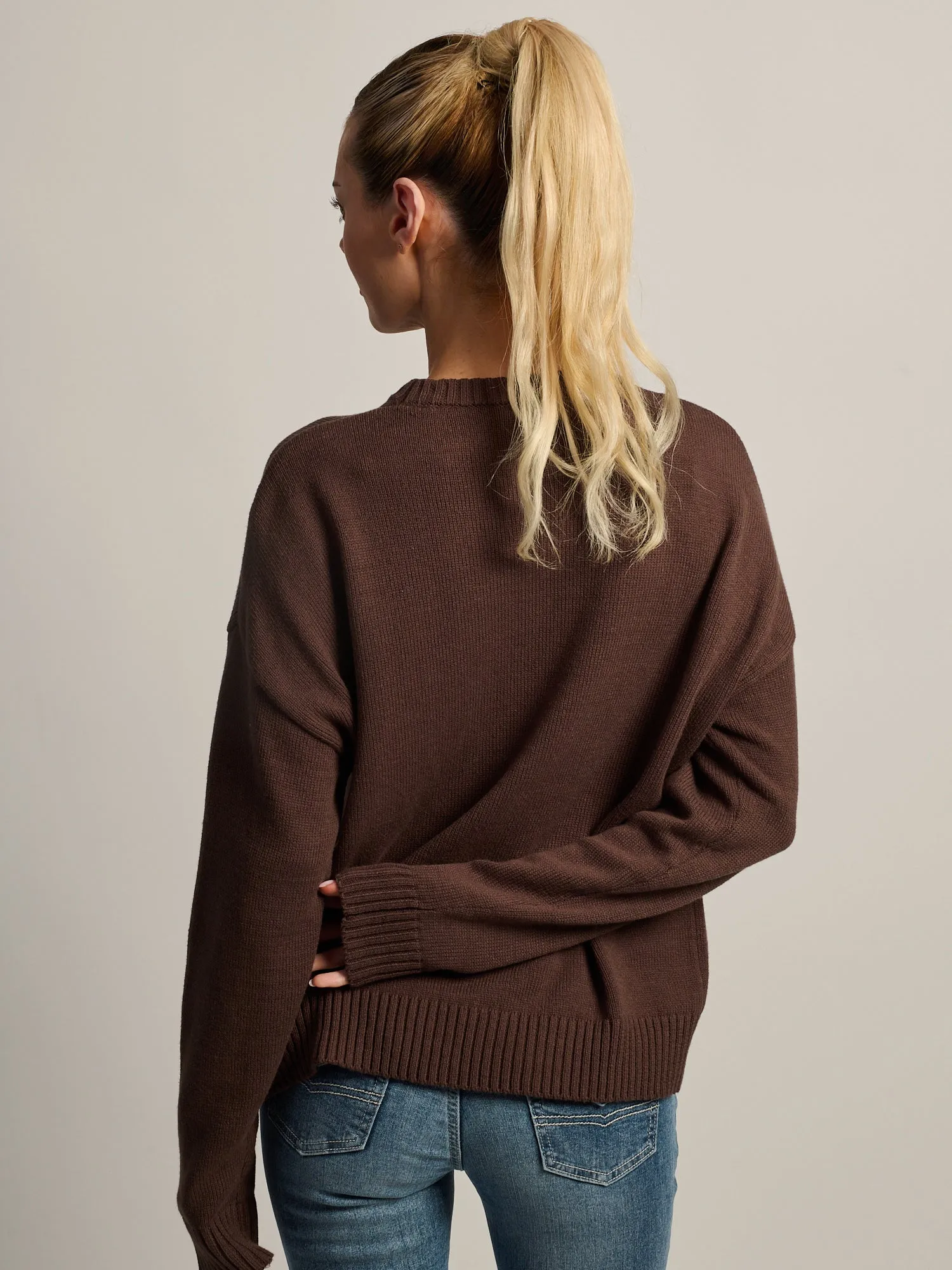 HARLOW LOGAN KNIT CRWNCK - CHOCOLAT sold by Boathouse product image thumbnail 4