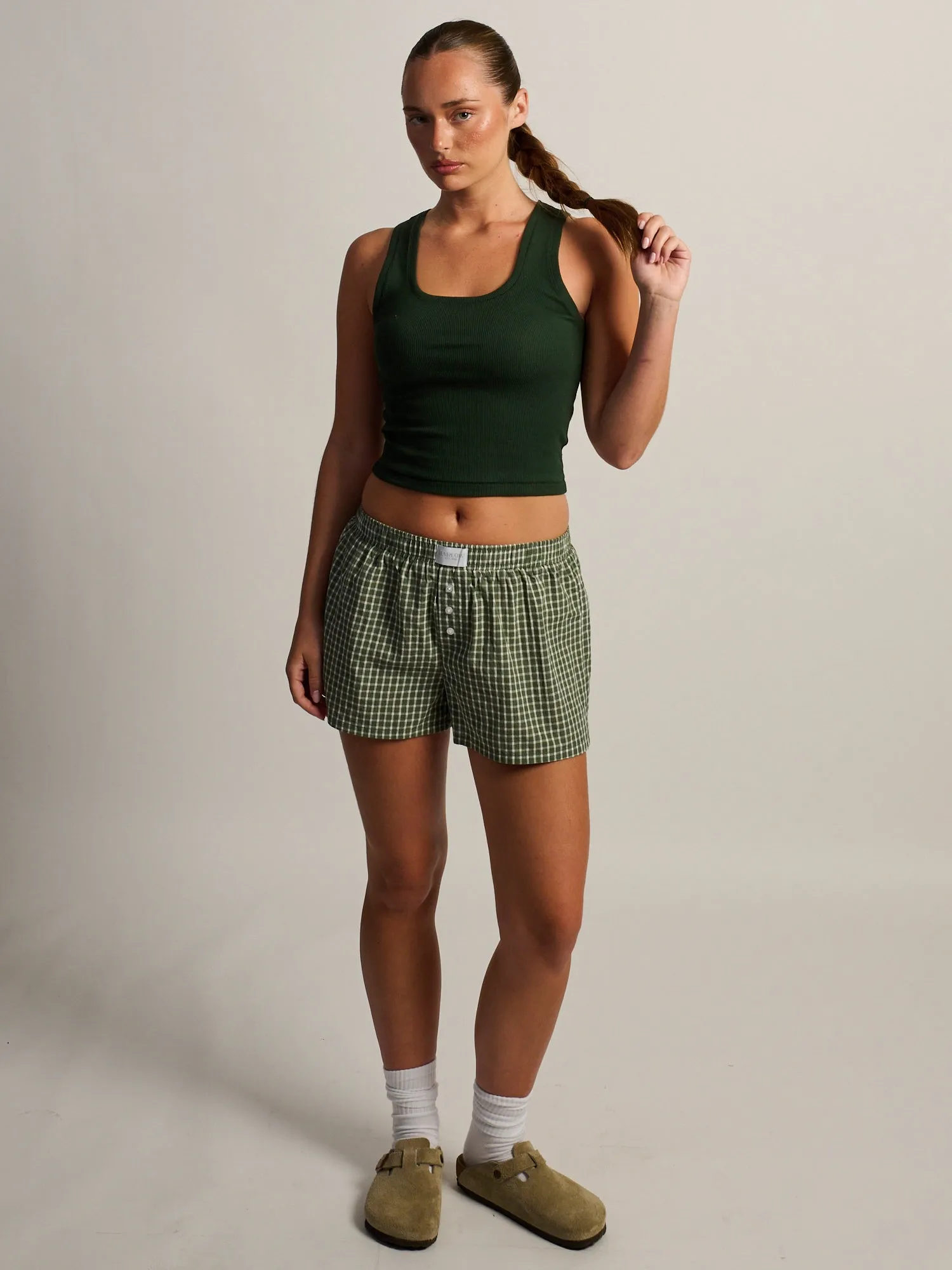 HARLOW ESSENTIAL SQUARE NECK TANK - FOREST sold by Boathouse product image thumbnail 2