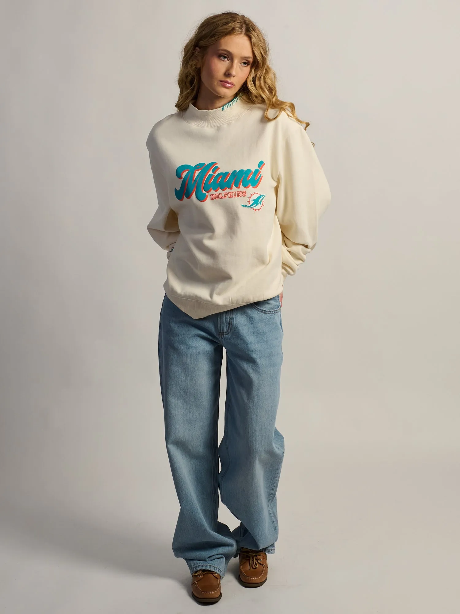 NFL MIAMI DOLPHINS STITCH MOCKNECK sold by Boathouse product image thumbnail 2