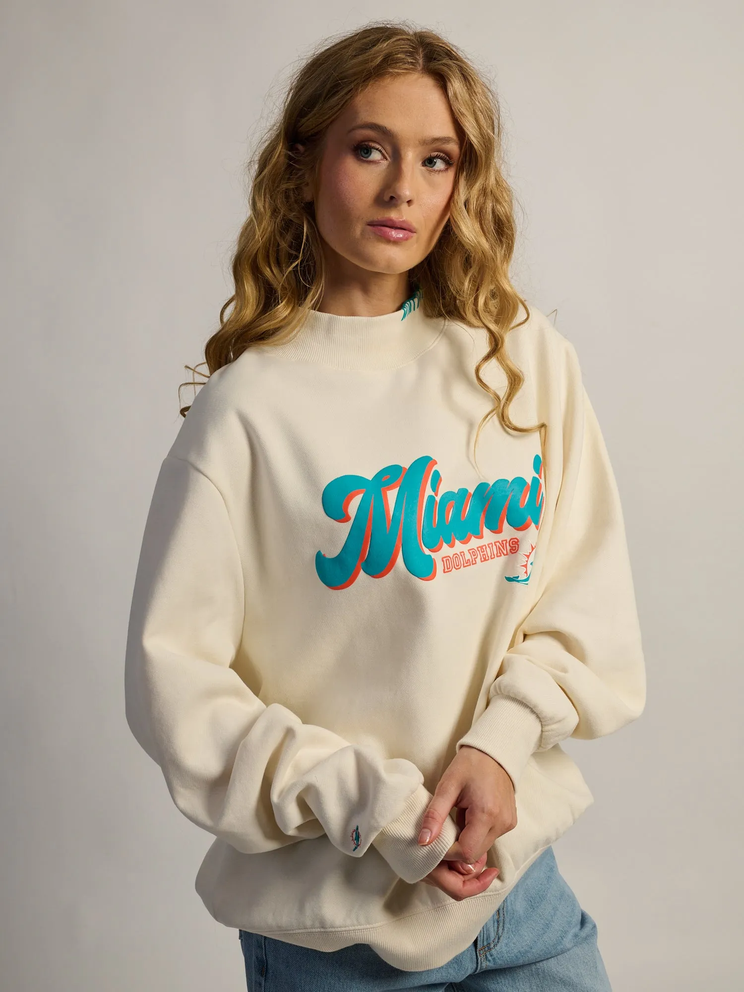 NFL MIAMI DOLPHINS STITCH MOCKNECK sold by Boathouse product image thumbnail 3
