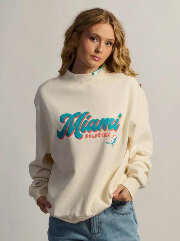 NFL MIAMI DOLPHINS STITCH MOCKNECK made by NFL