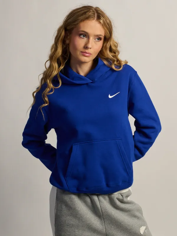 NIKE STUDIO FLEECE PULL OVER HOODIE - ROYAL made by Nike