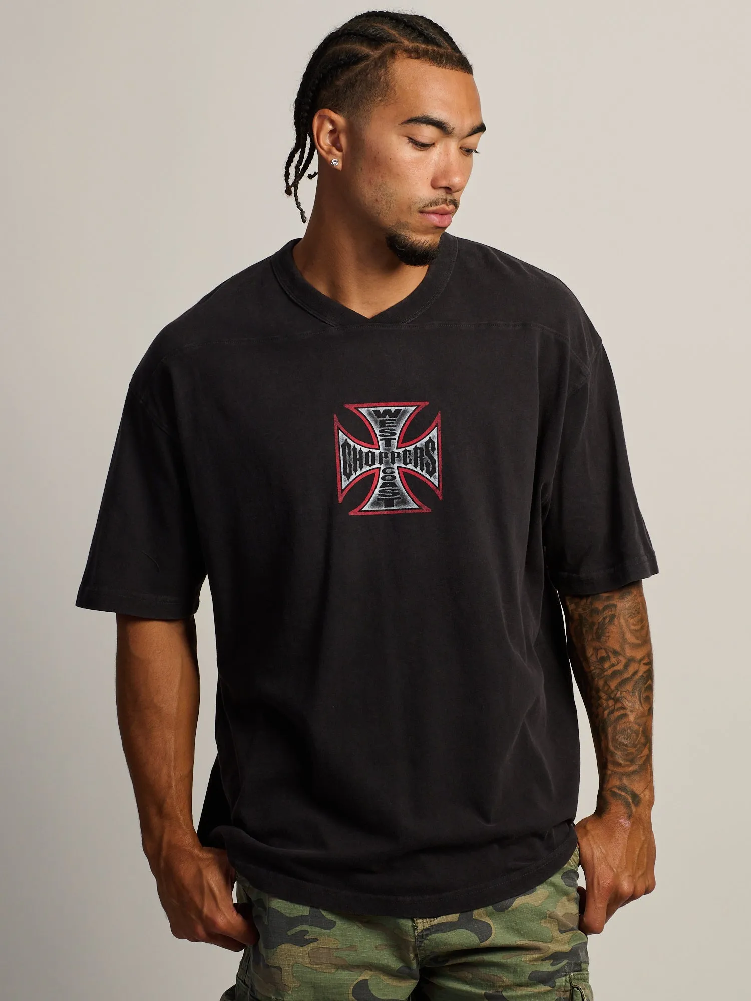 WEST COAST CHOPPERS VINTAGE FOOTBALL T-SHIRT sold by Boathouse product image thumbnail 3