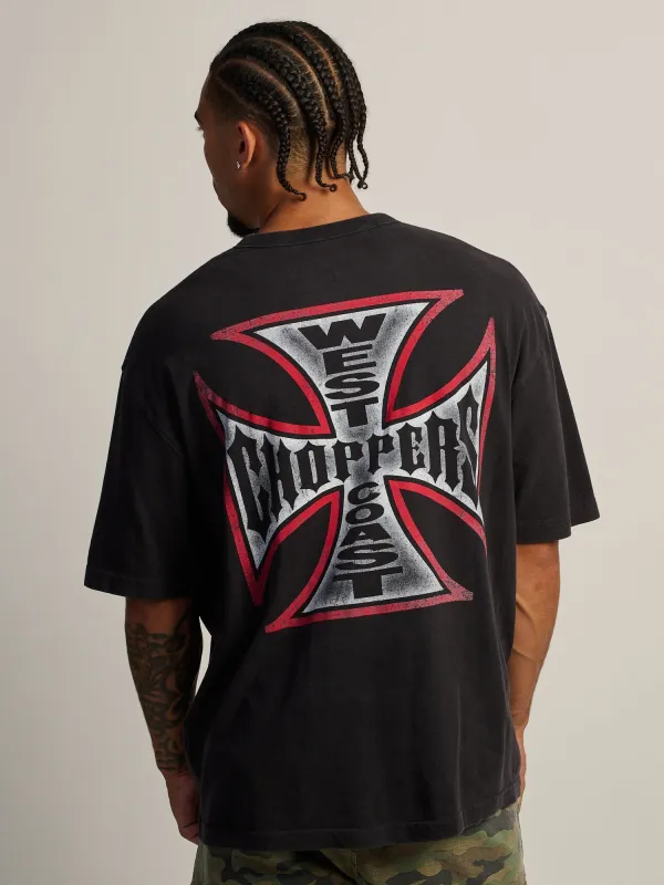 WEST COAST CHOPPERS VINTAGE FOOTBALL T-SHIRT made by West Coast Choppers