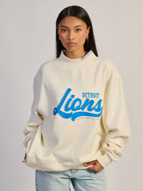 NFL DETRIOT LIONS STITCH MOCKNECK made by NFL