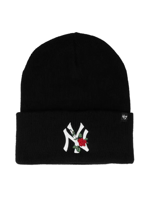 47 NEW YORK YANKEES KNIT BEANIE - BLACK/WHITE made by 47