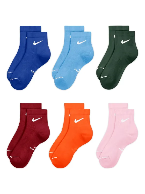 NIKE EVERYDAY CUSHIONED ANKLE 6PK SOCK - MULTI made by Nike
