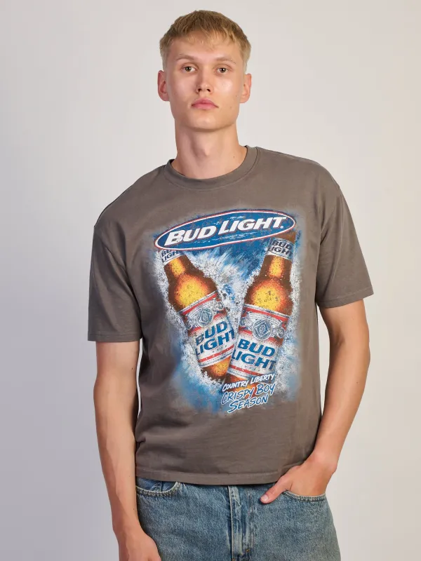 COUNTRY LIBERTY BUD LIGHT CRISPY BOY BOTTLES T-SHIRT made by Boathouse
