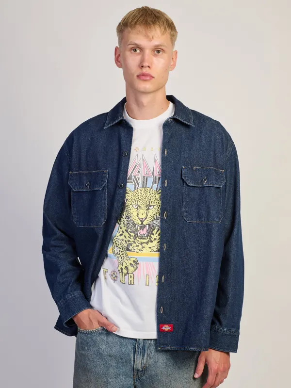 DICKIES LONG SLEEVE DENIM SHIRT made by Dickies