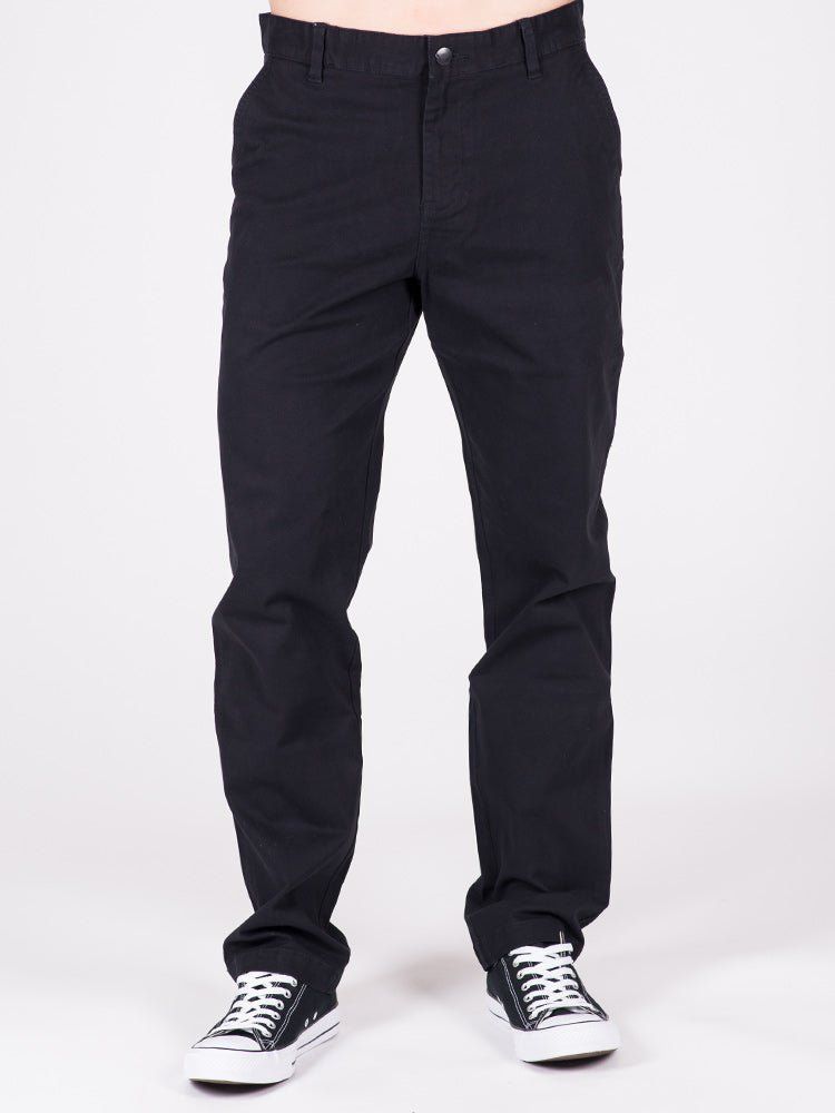 MENS RELAXED CHINO PANTS - BLACK - CLEARANCE sold by Boathouse