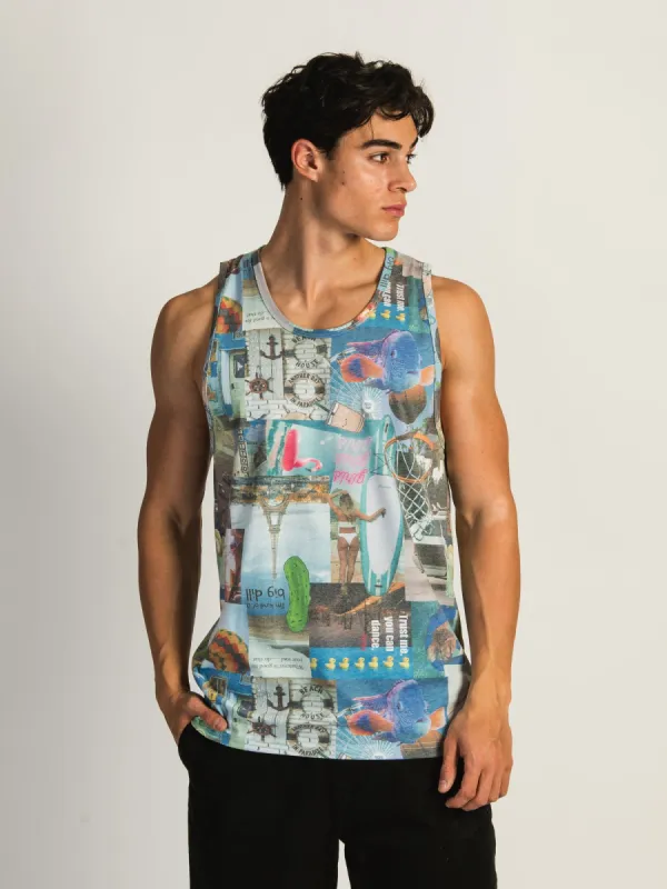 KOLBY MARCO COLLAGE PRINT TANK - CLEARANCE sold by Boathouse