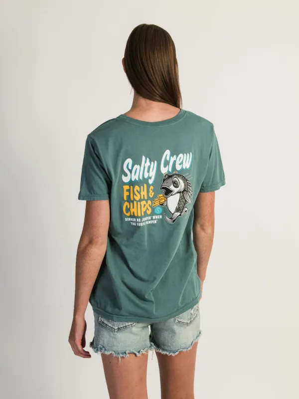 SALTY CREW FISH N CHIPS BOYFRIEND T-SHIRT sold by Boathouse