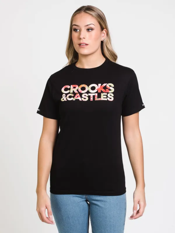 CROOKS & CASTLES FLORAL BANDUSA SHORT SLEEVE BOYFRIEND TEE - CLEARANCE sold by Boathouse