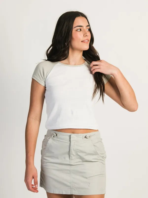 HARLOW BLAIR RAGLAN TEE - ROCK - CLEARANCE sold by Boathouse