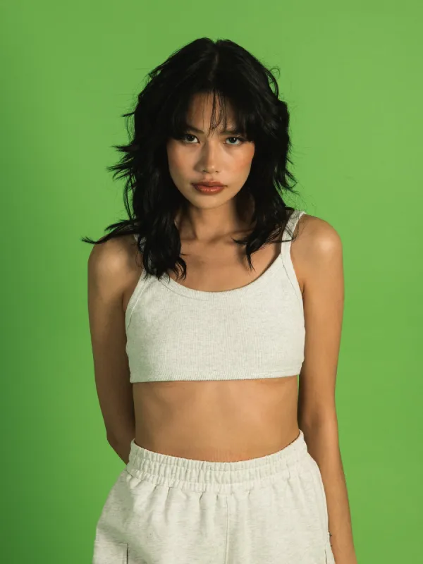HARLOW RIBBED OPEN BACK MELANGE BRALETTE  - CLEARANCE sold by Boathouse