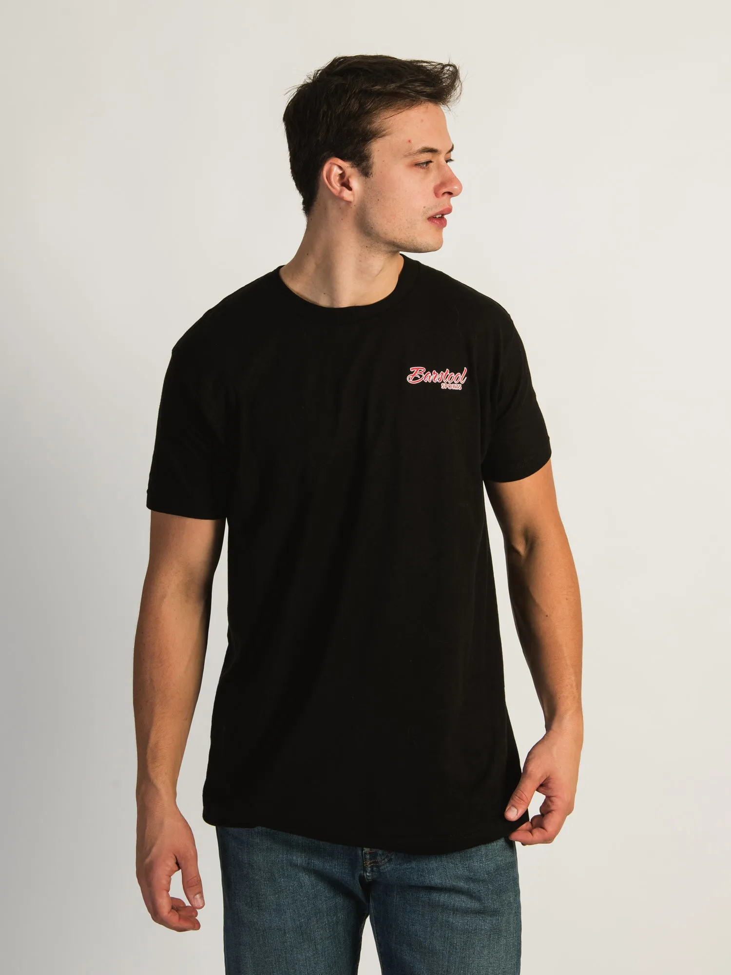 BARSTOOL SPORTS TEXT LOGO T-SHIRT sold by Boathouse