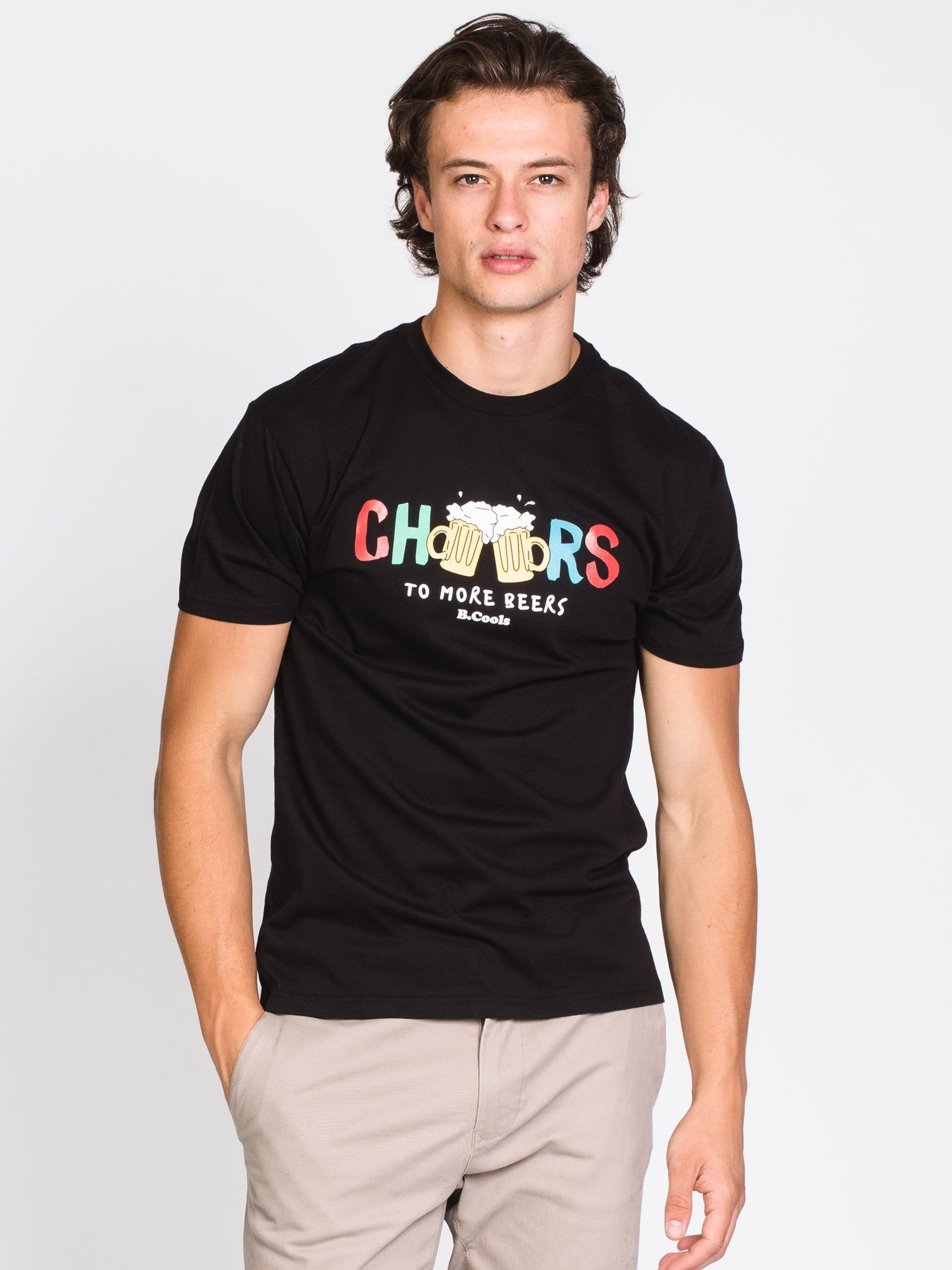 MENS TO MORE BEERS SHORT SLEEVE T-SHIRT - BLACK - CLEARANCE sold by Boathouse