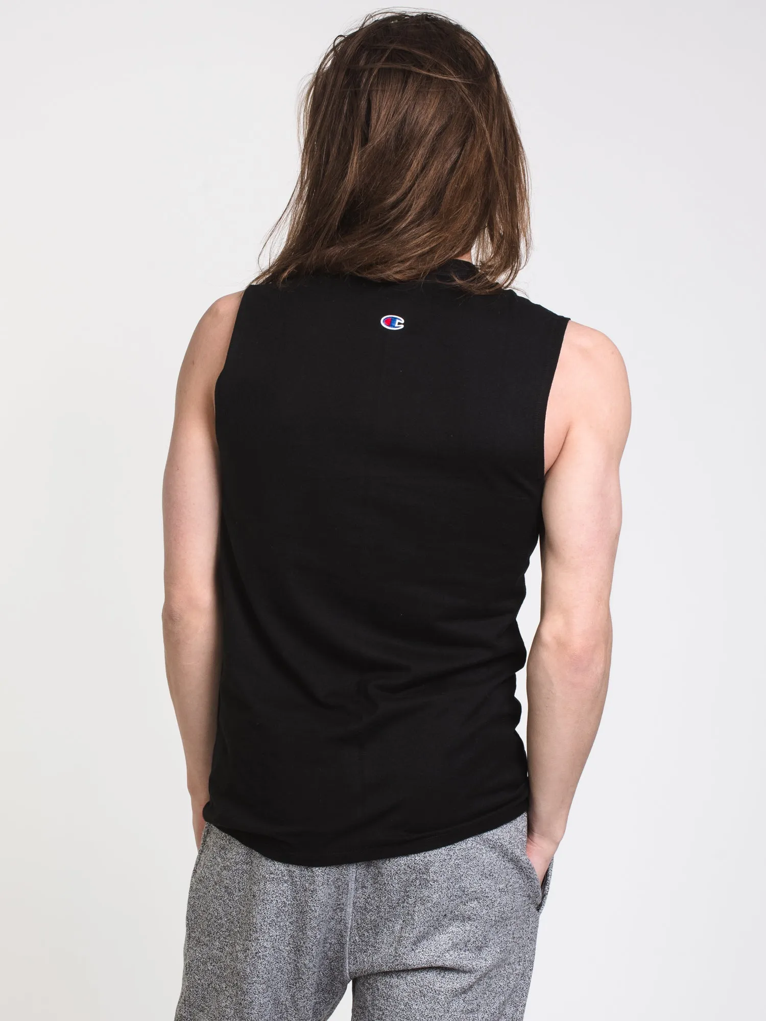 MENS SCRIPT MUSCLE TANK - BLACK - CLEARANCE sold by Boathouse product image thumbnail 2