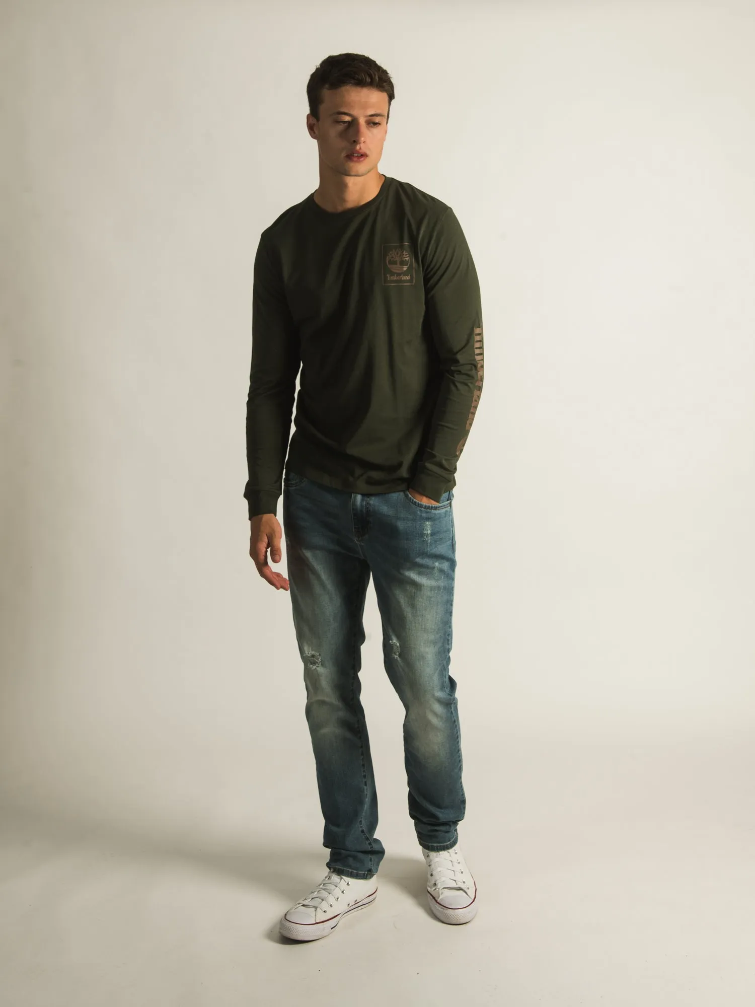 TIMBERLAND CHEST STACK LONG SLEEVE LOGO T-SHIRT sold by Boathouse product image thumbnail 3