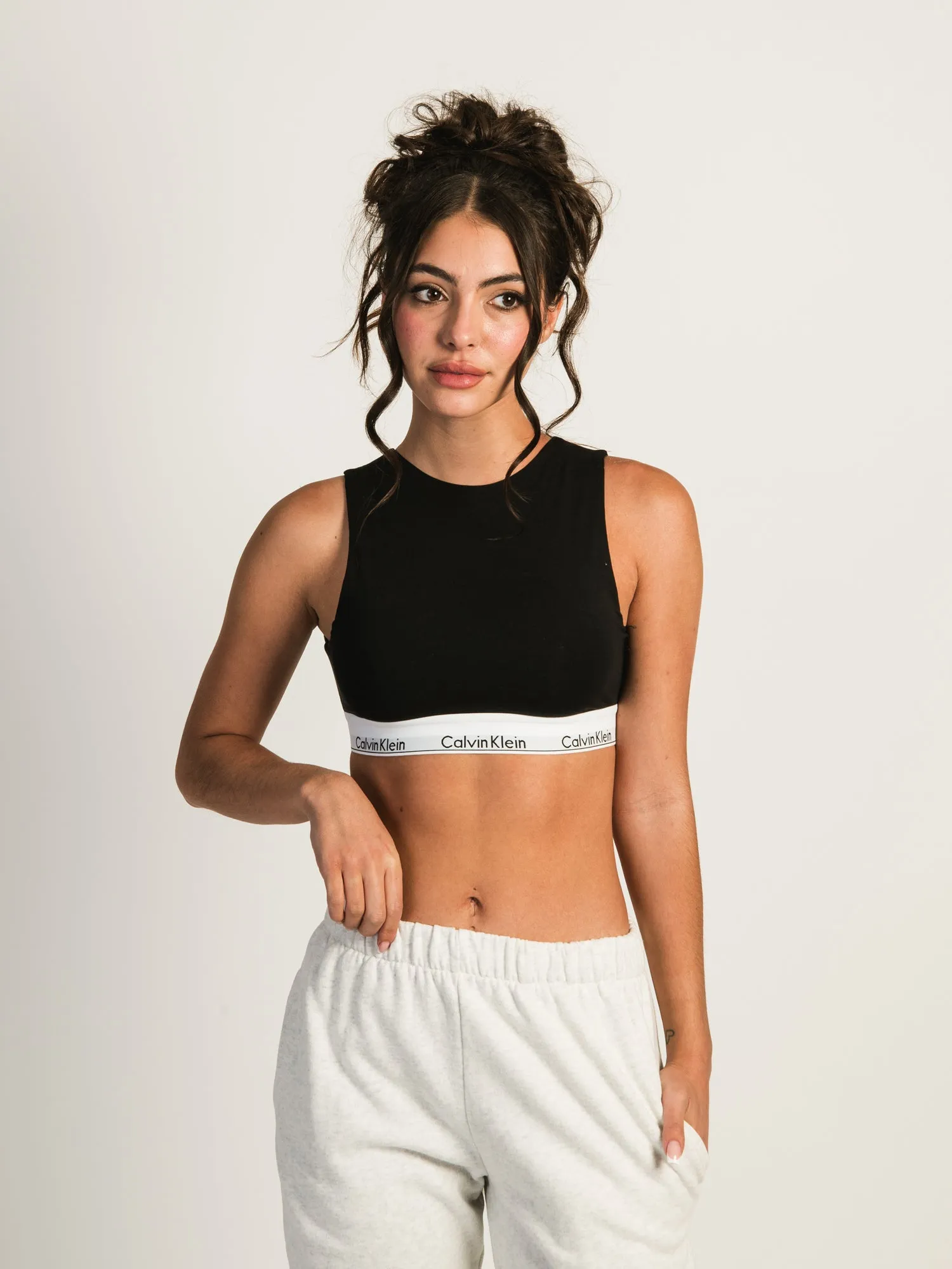 CALVIN KLEIN MODERN HIGH NECK COTTON UNLINED BRALETE sold by Boathouse product image thumbnail 3