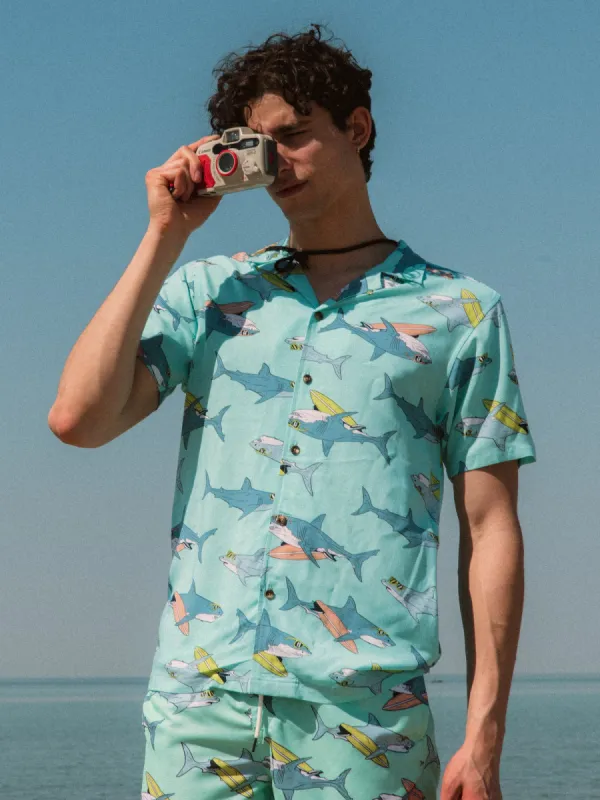 ISLAND HAZE SURFING SHARK WOVEN  - CLEARANCE sold by Boathouse