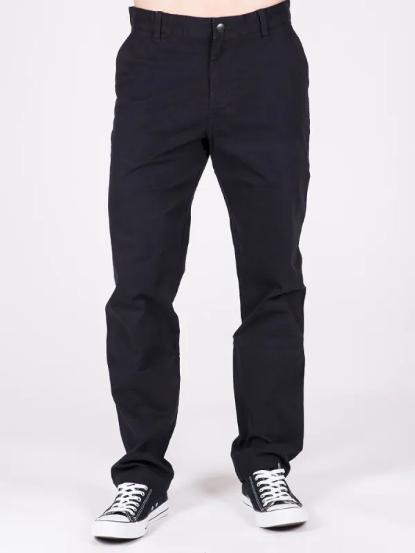 MENS RELAXED CHINO PANTS - BLACK - CLEARANCE sold by Boathouse