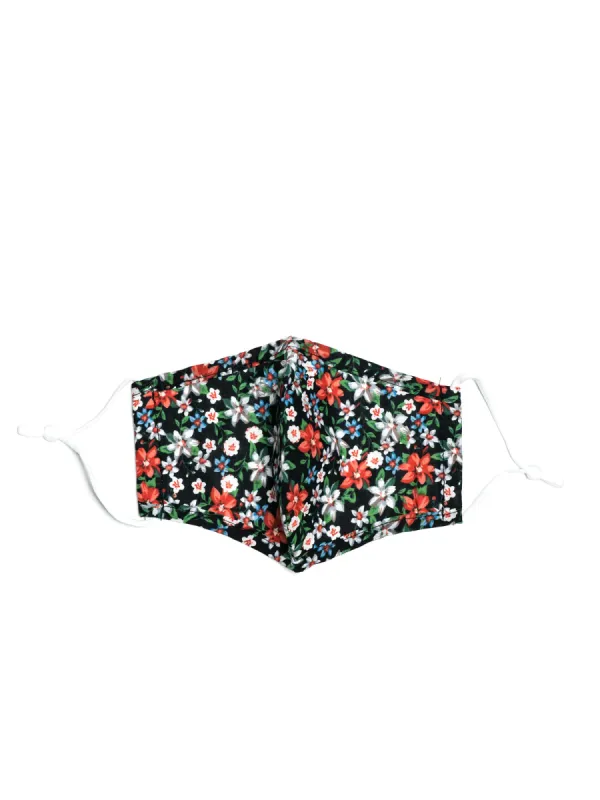 KW FASHION CORP FLORAL PRINT MASK - BLACK - CLEARANCE sold by Boathouse