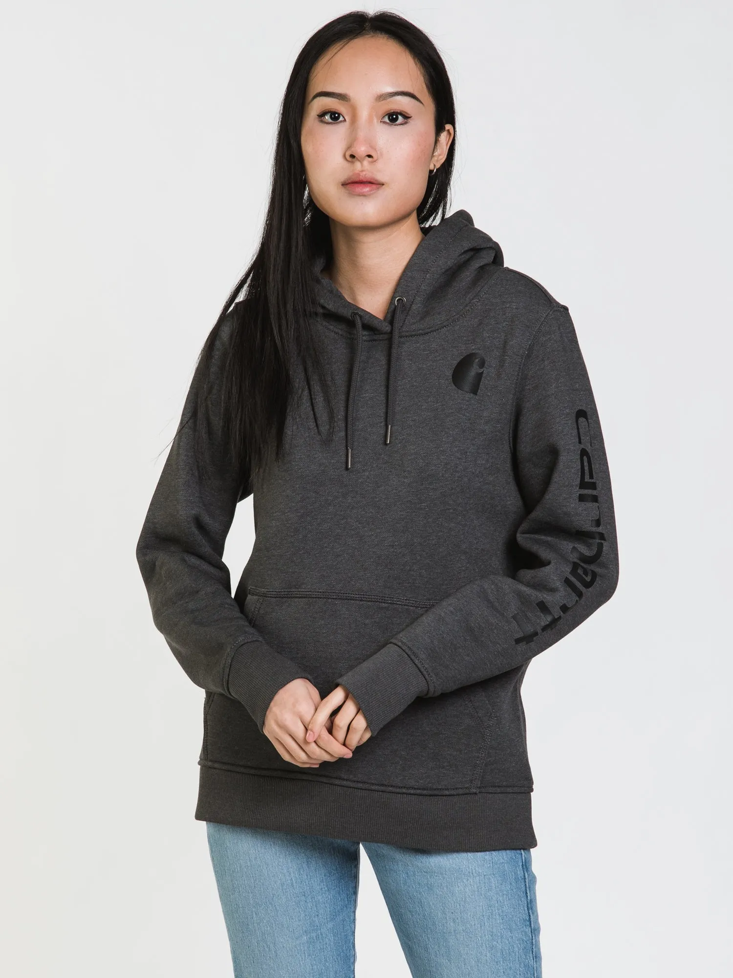 CARHARTT LOGO SLEEVE PULLOVER HOODIE - CLEARANCE sold by Boathouse