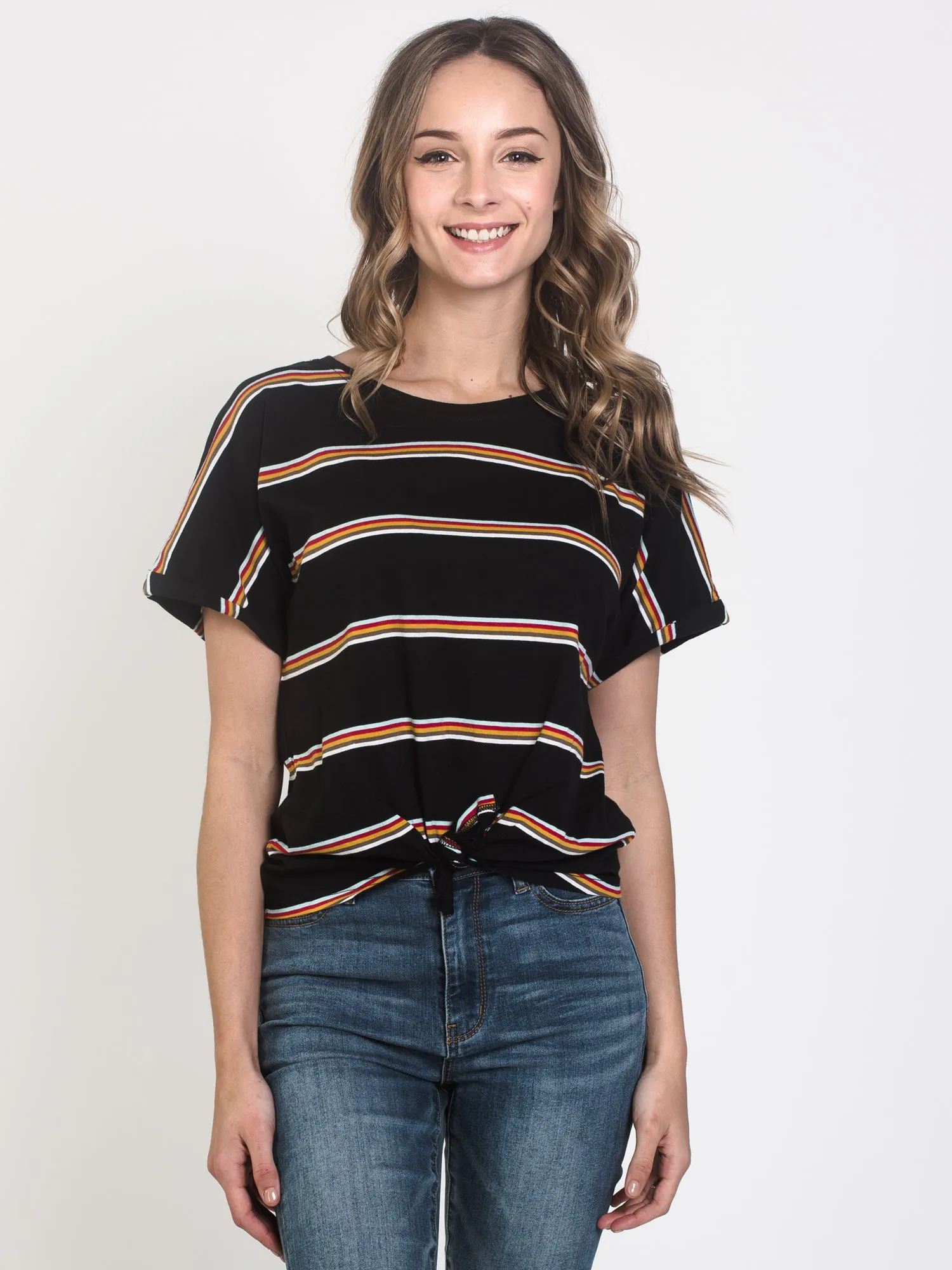 WOMENS LAYLA KNOTTED STRIPE TEE - CLEARANCE sold by Boathouse
