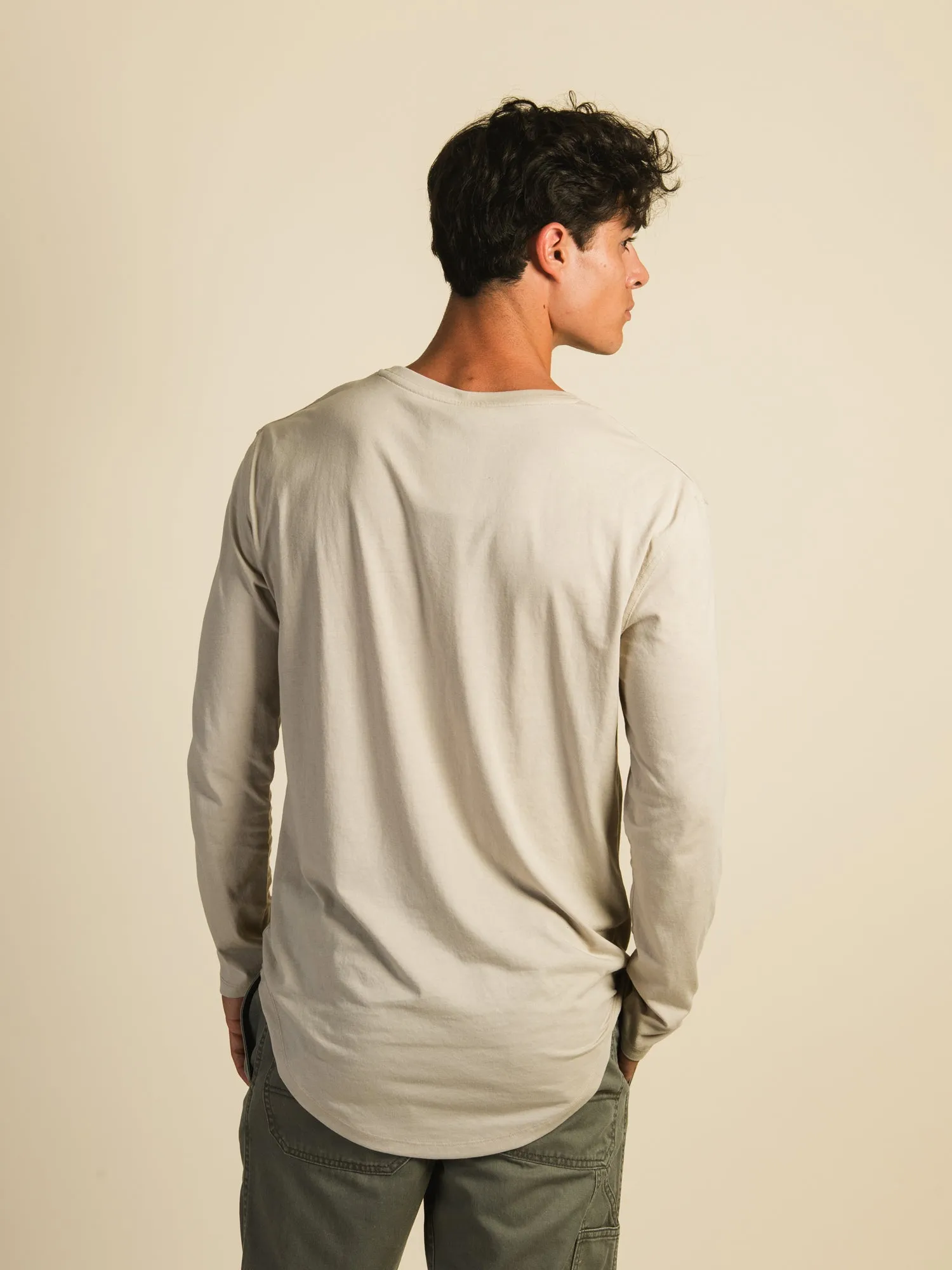 LONGLINE LONG SLEEVE TEE - STONE sold by Boathouse product image thumbnail 2