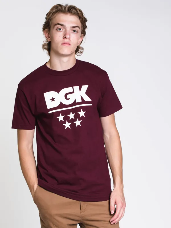 MENS DGK ALL STAR SHORT SLEEVET-SHIRT- BURGUNDY - CLEARANCE sold by Boathouse