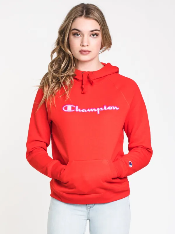 CHAMPION POWERBLEND SCRIPT PULLOVER HOODIE  - CLEARANCE made by Boathouse