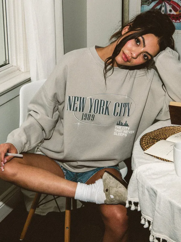 HARLOW MICHELLE PRINT CREWNECK - NEW YORK CITY - CLEARANCE sold by Boathouse