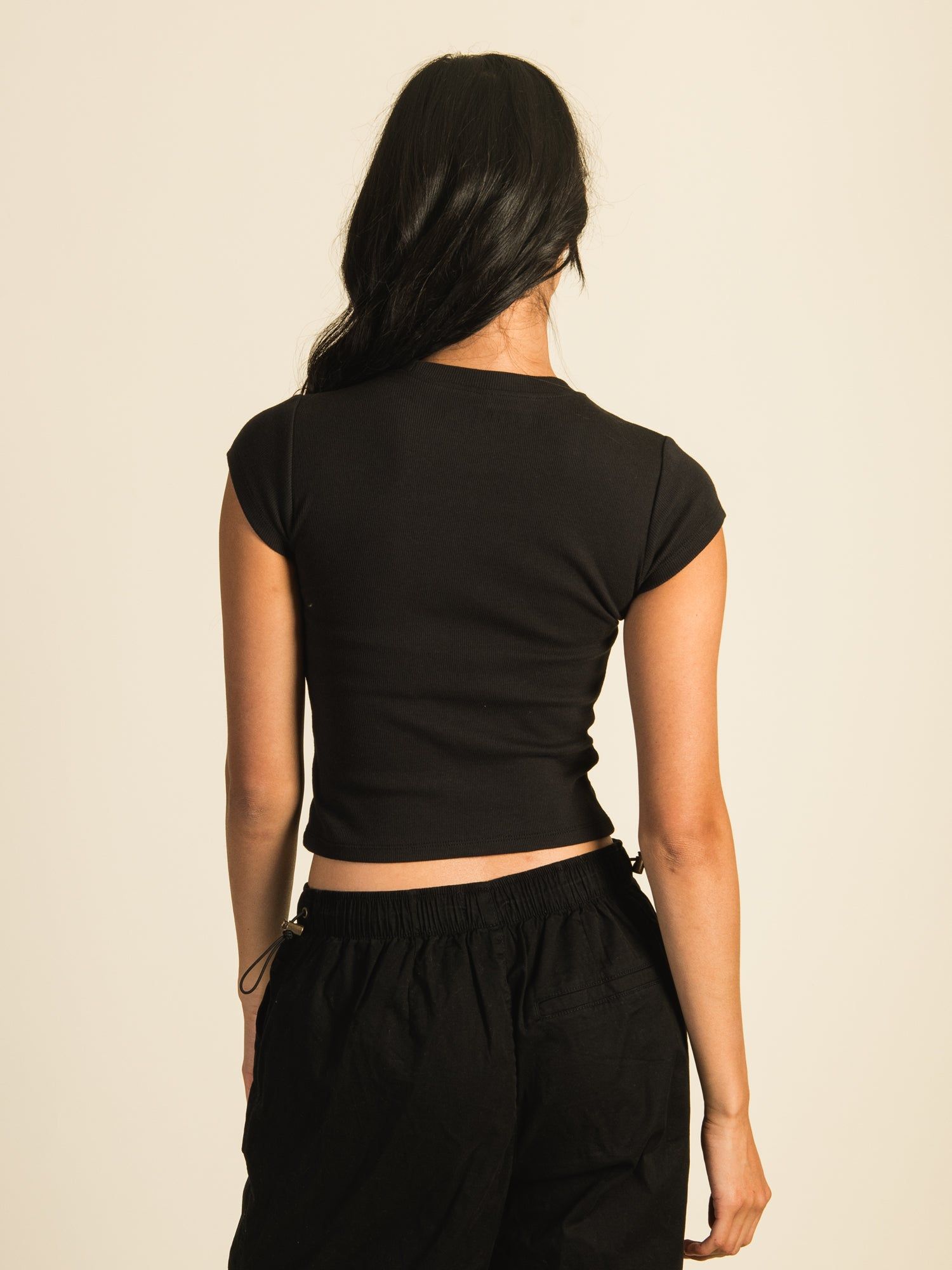 HARLOW RIBBED BABY PRINT TEE - COAL - CLEARANCE sold by Boathouse product image thumbnail 4