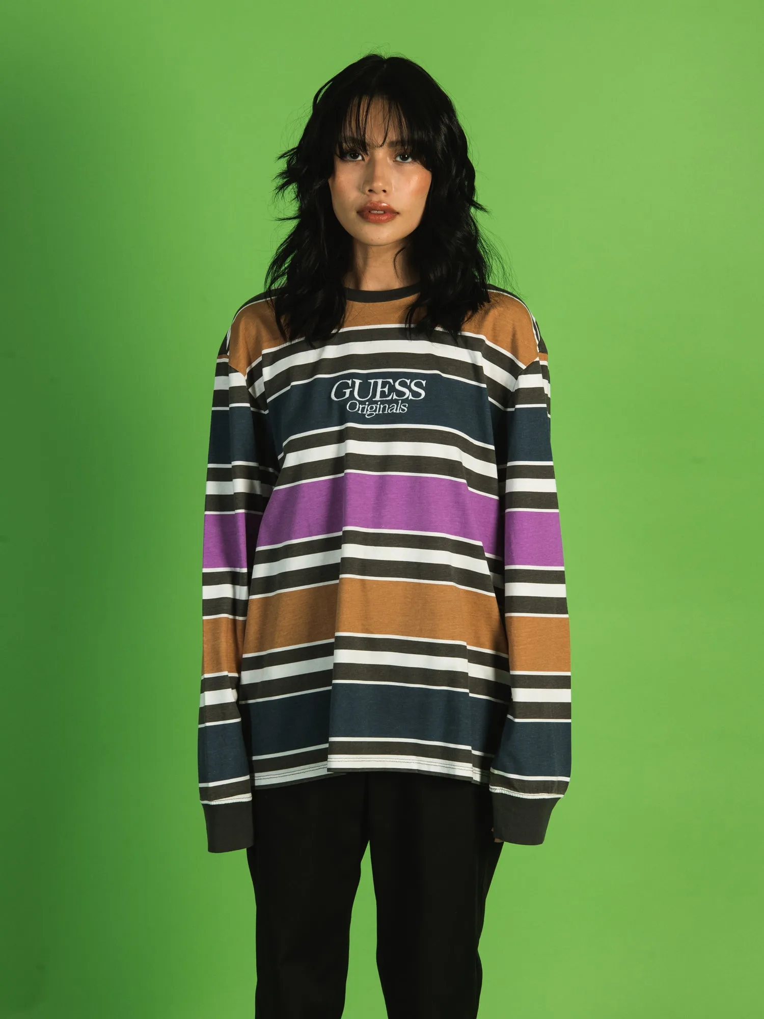 GUESS GO BLOCK STRIPE LONG SLEEVE TEE - CLEARANCE sold by Boathouse product image thumbnail 4