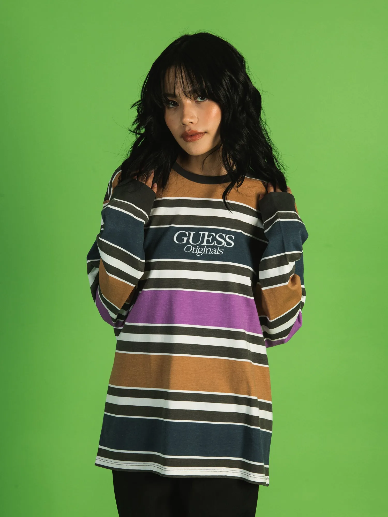 GUESS GO BLOCK STRIPE LONG SLEEVE TEE - CLEARANCE sold by Boathouse product image thumbnail 2