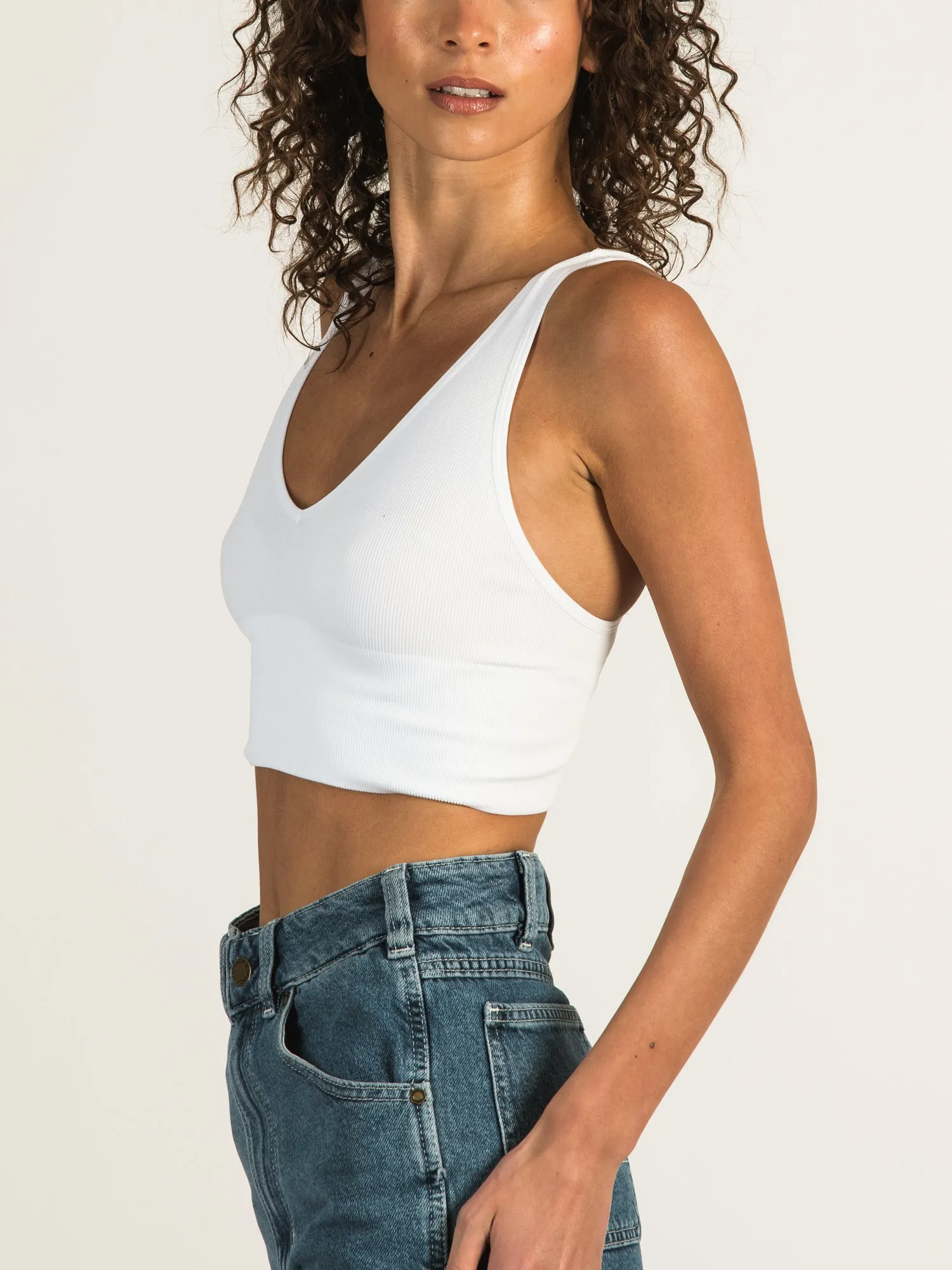DYNAMIC DEEP V CROP RIBBED BRALETTE - CLEARANCE sold by Boathouse product image thumbnail 2