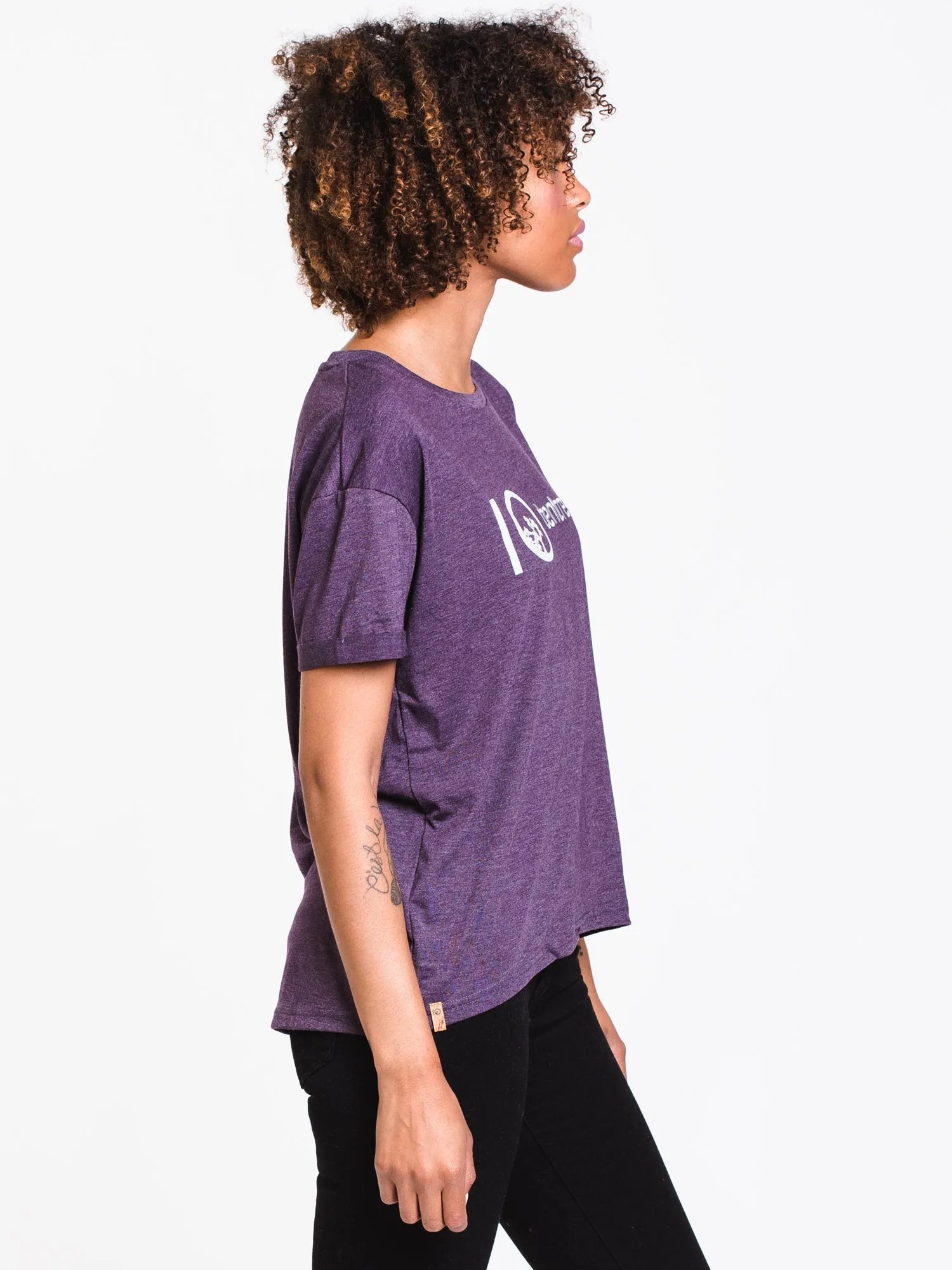 WOMENS EMB WORDMARK SHORT SLEEVE TEE - PURPLE - CLEARANCE sold by Boathouse product image thumbnail 3