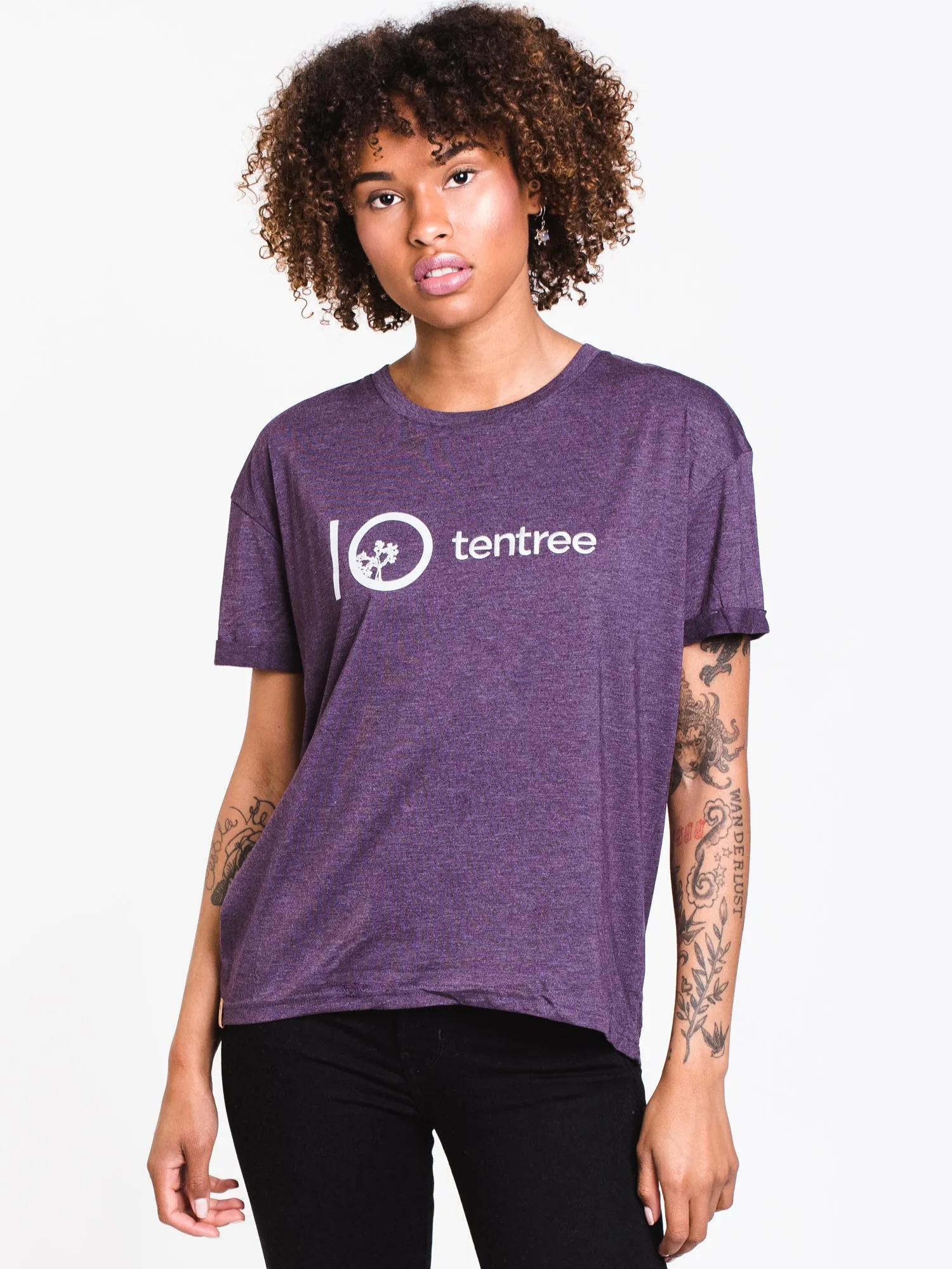 WOMENS EMB WORDMARK SHORT SLEEVE TEE - PURPLE - CLEARANCE sold by Boathouse