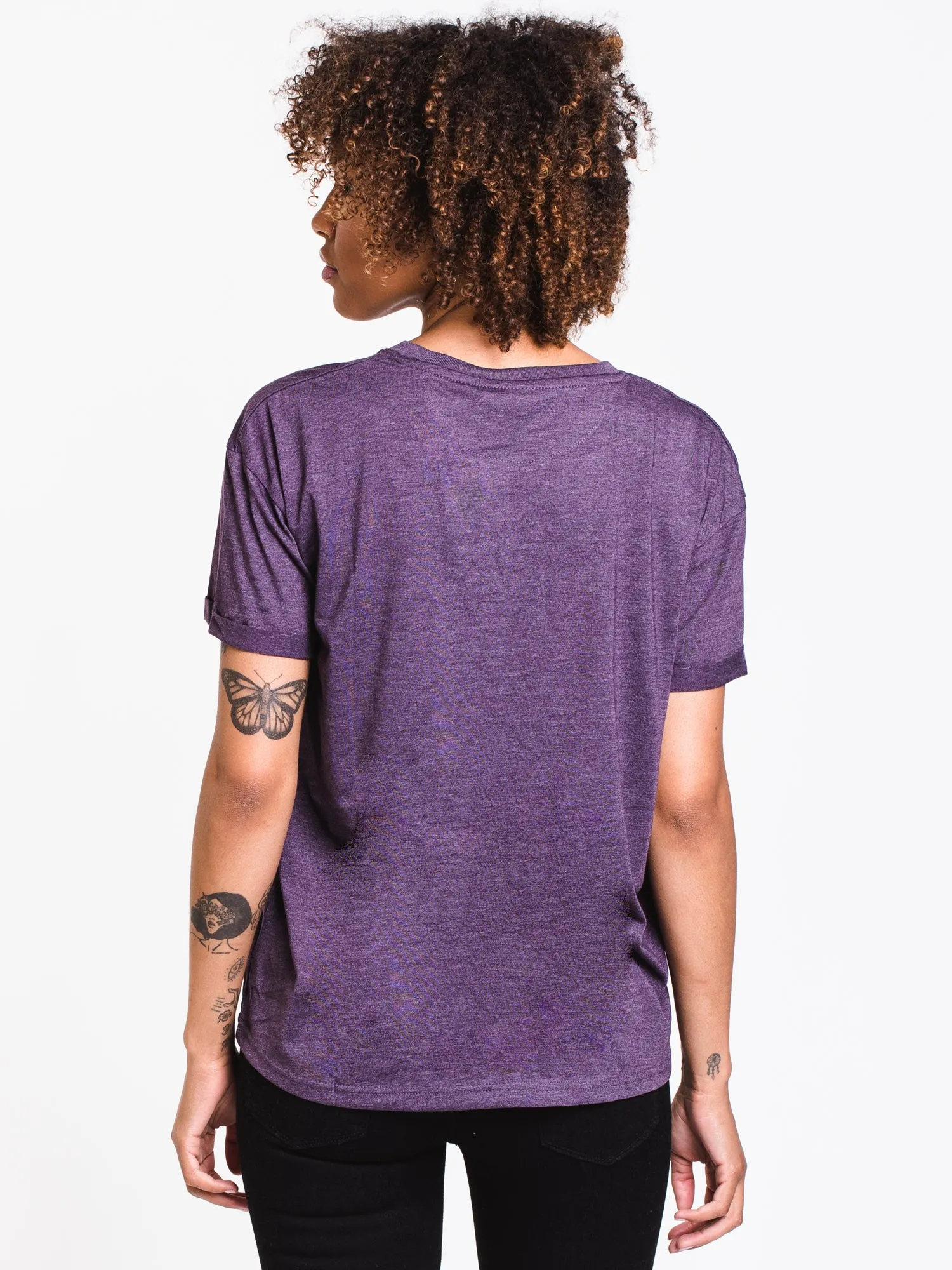 WOMENS EMB WORDMARK SHORT SLEEVE TEE - PURPLE - CLEARANCE sold by Boathouse product image thumbnail 2
