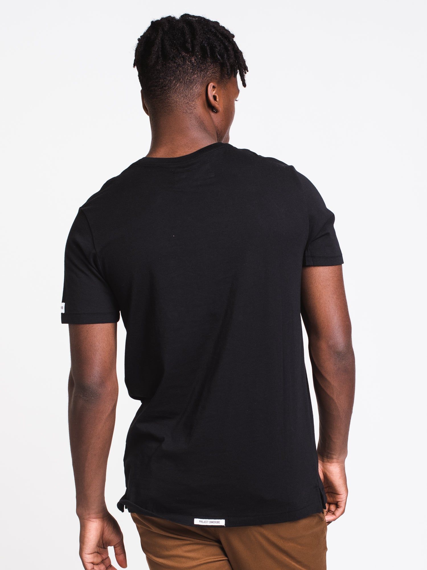 MENS LONGLINE SHORT SLEEVE T-SHIRT- BLACK - CLEARANCE sold by Boathouse product image thumbnail 2