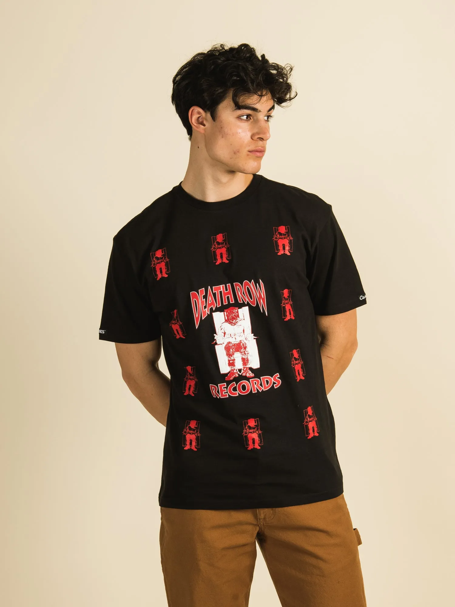 DEATH ROW RECORDS DEATH ROW LOGO REPEAT T-SHIRT - CLEARANCE sold by Boathouse