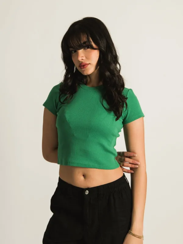 HARLOW RIBBED SOLID BABY TEE  - CLEARANCE sold by Boathouse
